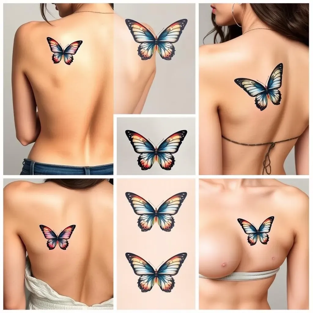 Placement and Size: Where to Show Off Your Watercolor Butterfly Tattoos for Women