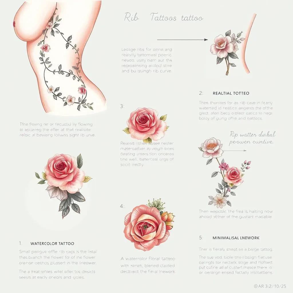 Placement and Style Considerations for Floral Rib Tattoos for Women