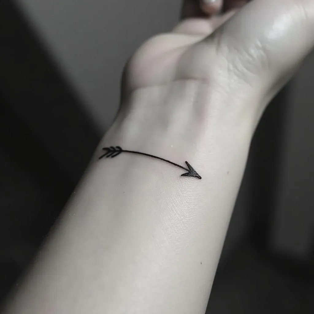 Placement Ideas for Minimalist Arrow Tattoos for Women