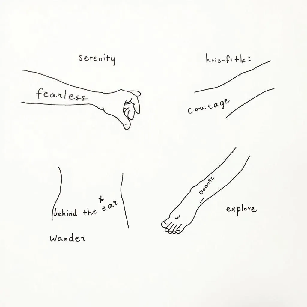 Placement Ideas for Your Small Word Tattoo