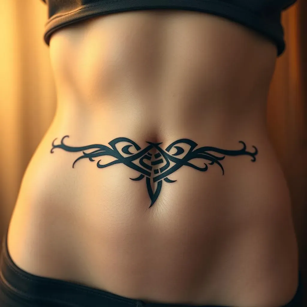 Placement, Size, and Style Considerations for Black and Grey Tribal Stomach Tattoos