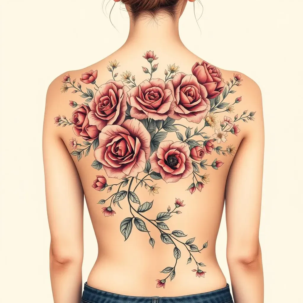 Popular Floral Back Tattoo Ideas for Women