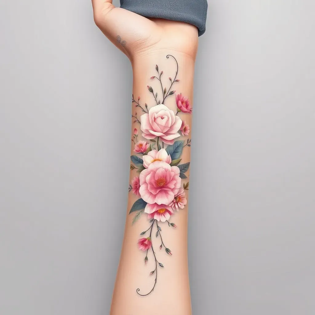 Popular Floral Forearm Tattoo Designs for Women