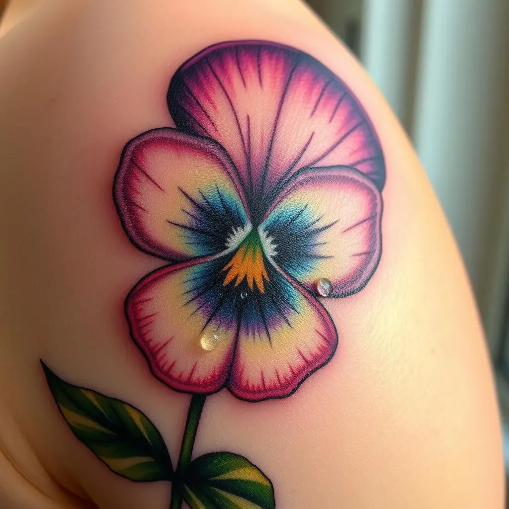 Popular Pansy Tattoo Designs for Women