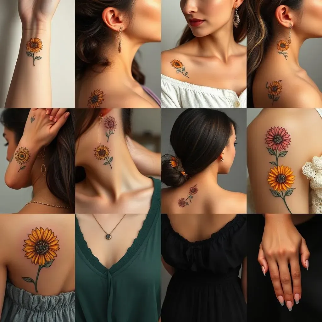 Popular Placement Ideas for Sunflower Tattoos for Women