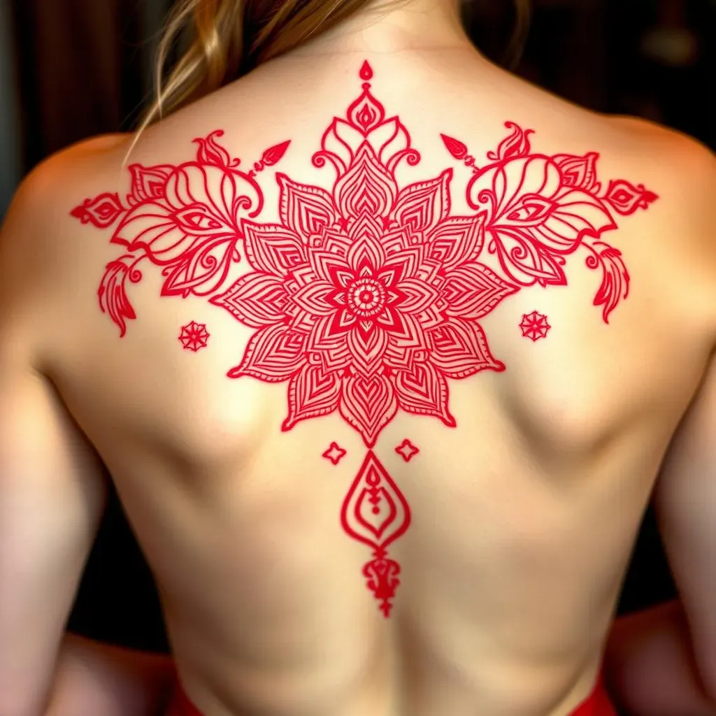 Popular Red Back Tattoo Designs for Women