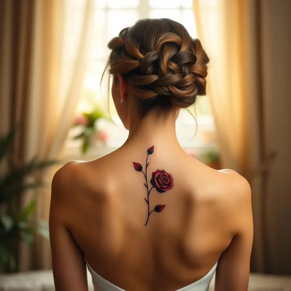 Popular Rose Back Tattoo Designs for Women