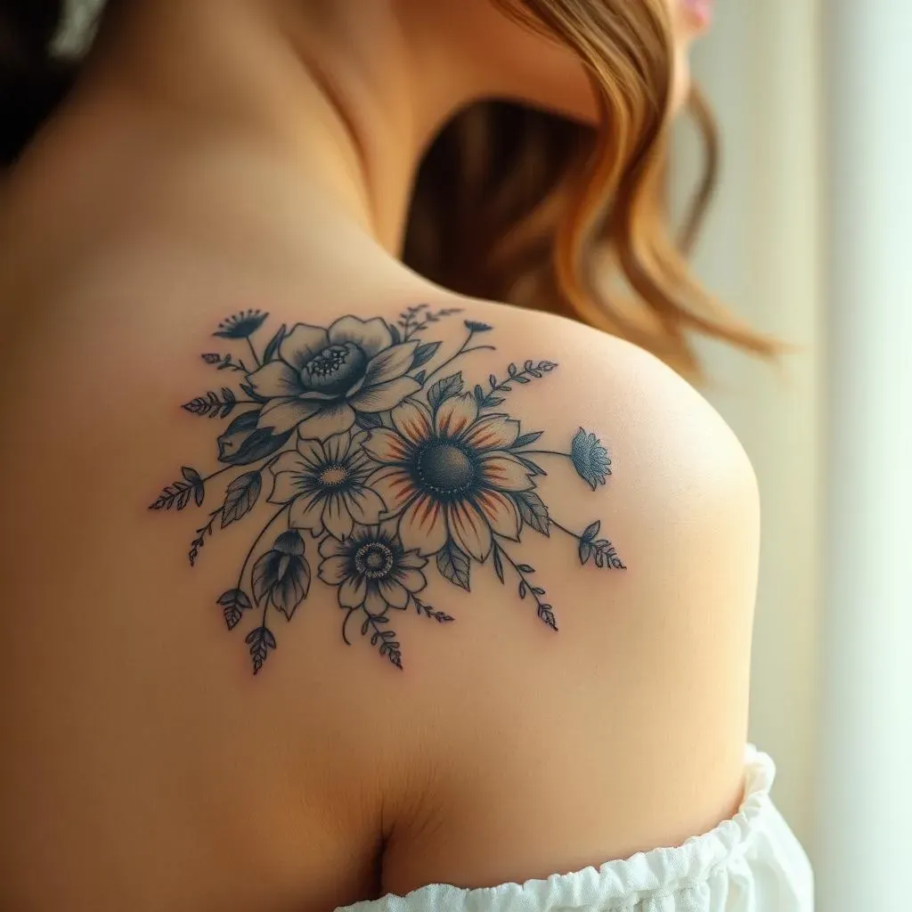 Popular Shoulder Tattoo Designs for Women: Flowers and More