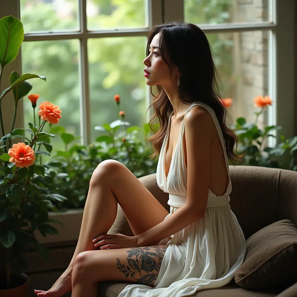 Popular Upper Leg Tattoo Designs for Females