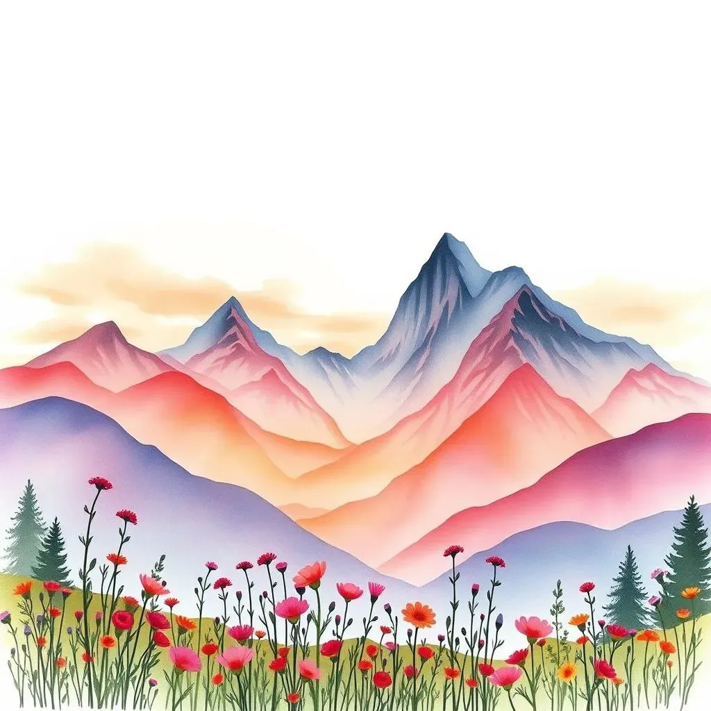 Popular Watercolor Landscape Tattoo Designs for Women