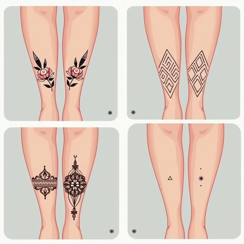 Popular Womens Shin Tattoo Styles and Designs