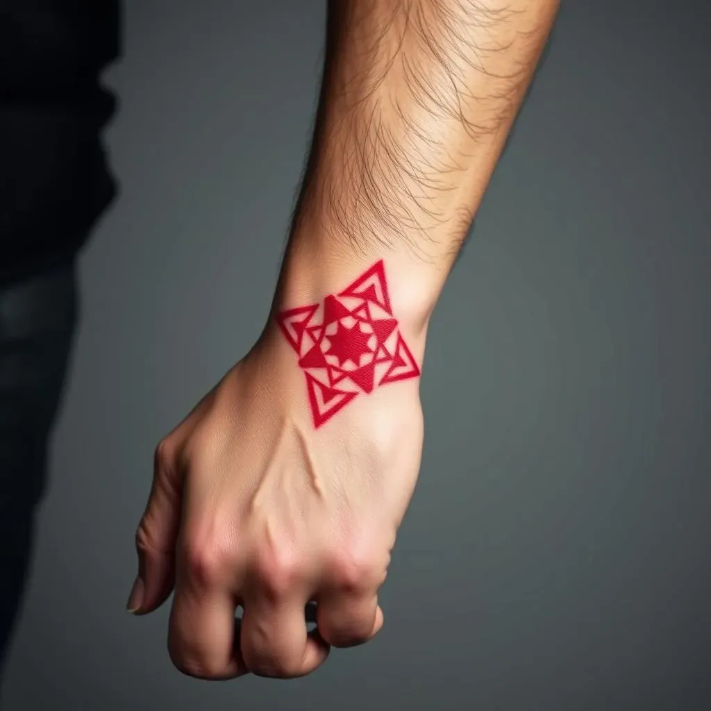 Red Tattoo Ideas for Men's Wrists: Bold Statements