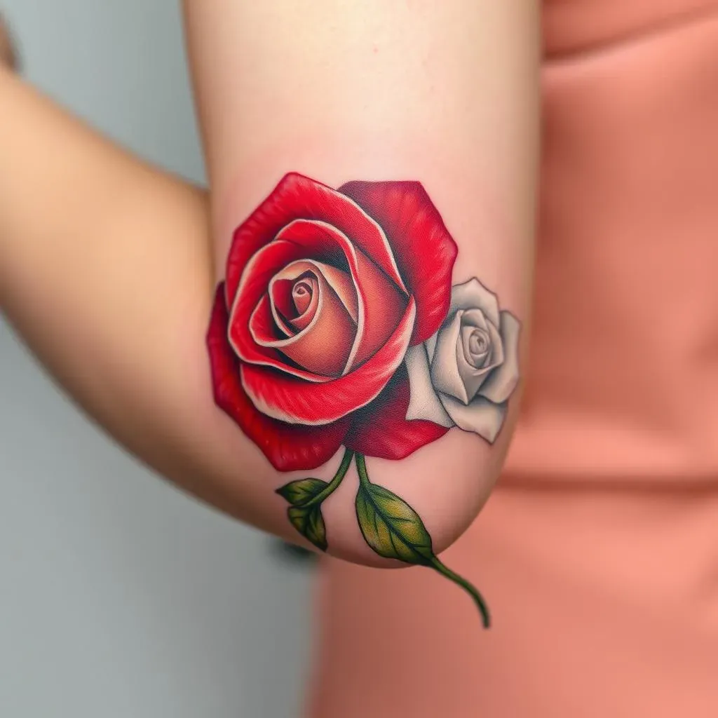 Rose Color Meanings in Arm Tattoos for Women