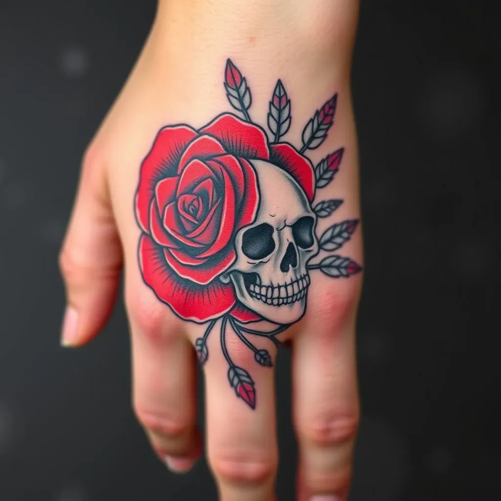 Rose Hand Tattoo Ideas: Combining Roses with Other Elements