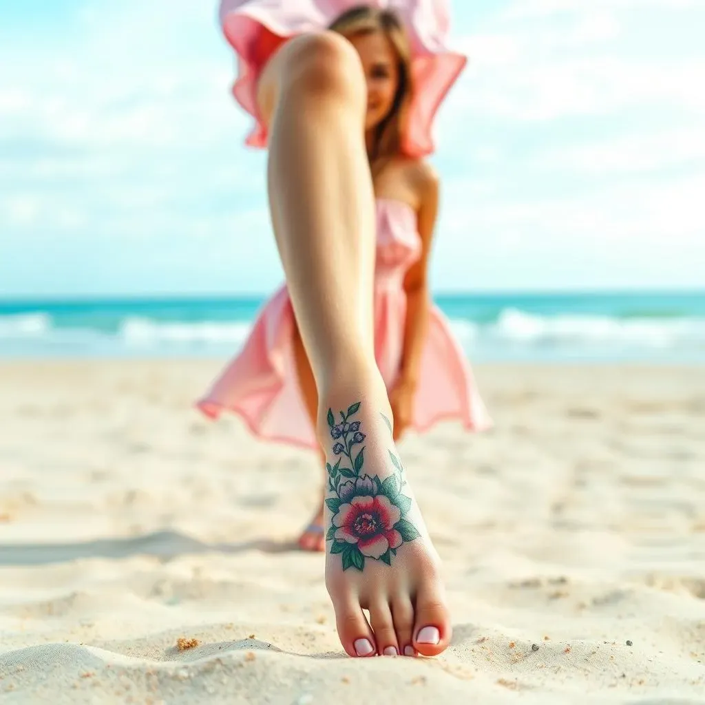 Showcasing Your Floral Foot Tattoos: Style and Confidence