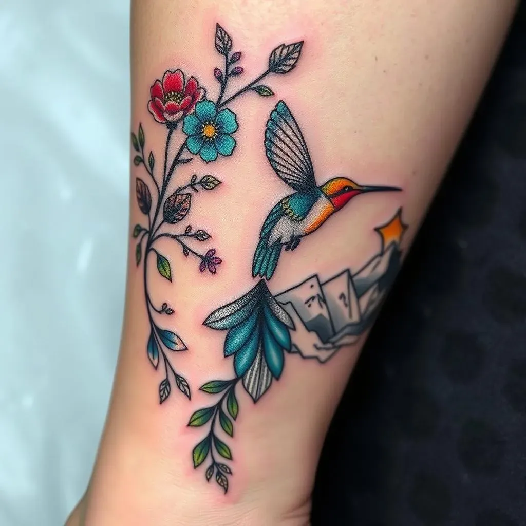 Stunning Ankle Sleeve Tattoo Designs for Women