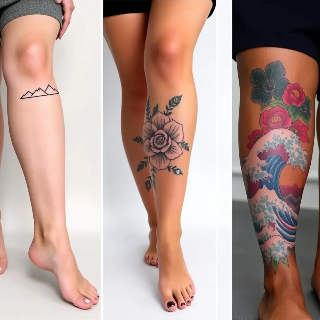 Styles & Designs: From Minimalist to Bold Front Leg Tattoos