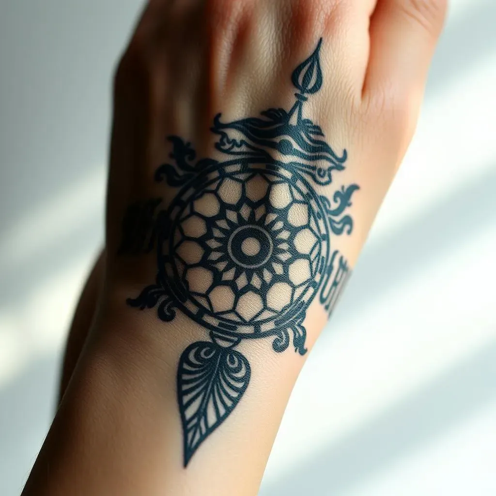 Symbolic Chinese Hand Tattoo Designs