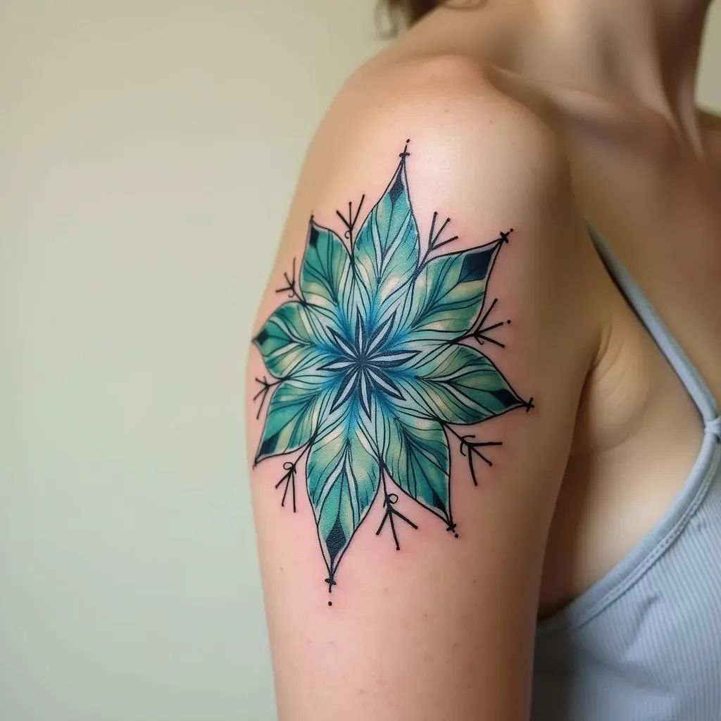 The Allure of Watercolor Geometric Tattoos for Women