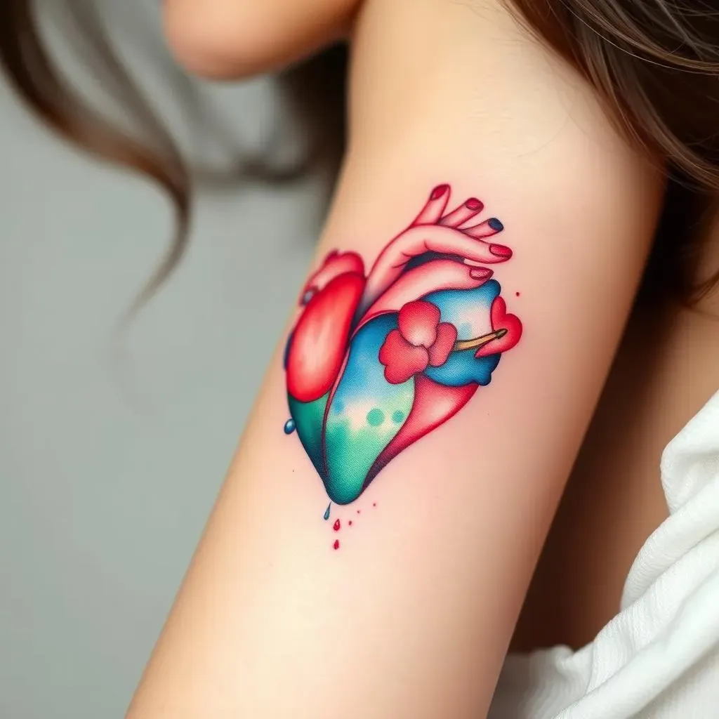 The Symbolism and Meaning Behind Watercolor Heart Tattoos for Women