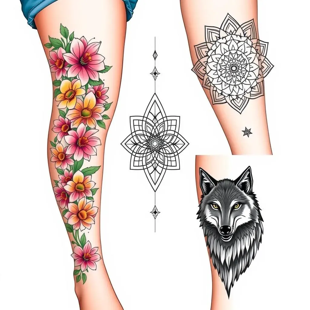Top Tattoo Ideas for Women's Upper Legs: Styles and Designs