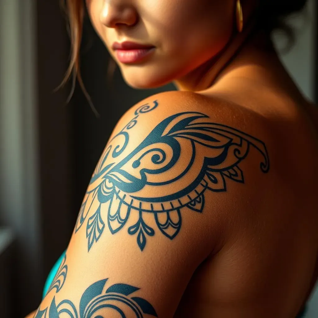 Ultimate Tribal Bicep Tattoos for Women