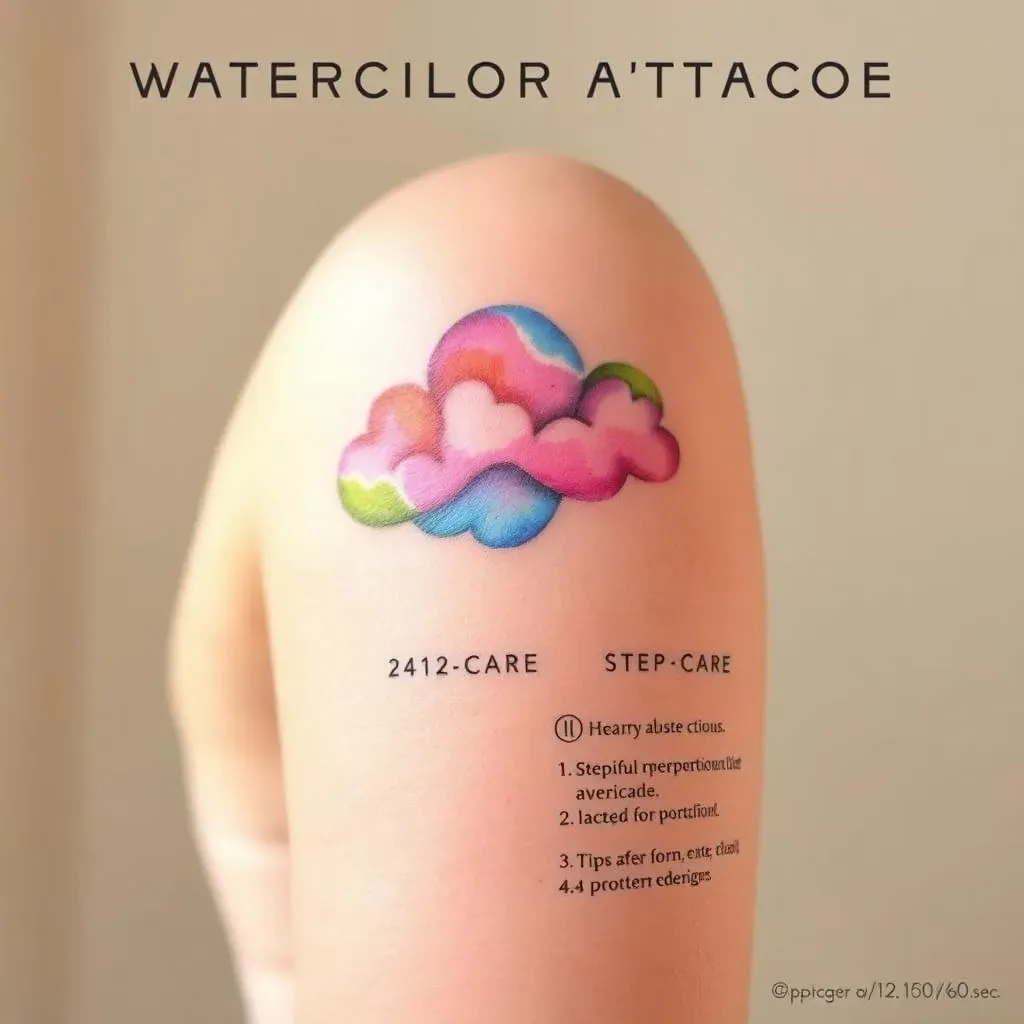 Watercolor Cloud Tattoo Aftercare and Maintenance