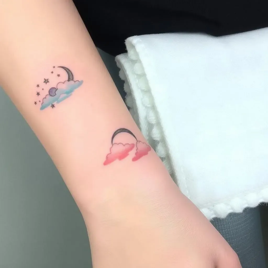 Watercolor Cloud Tattoo Ideas and Inspiration for Women