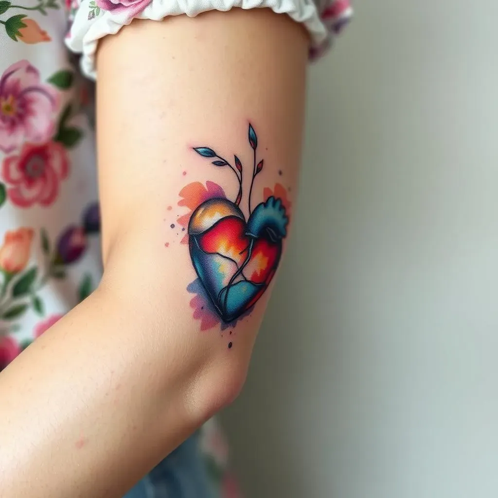 Ultimate Watercolor Heart Tattoos for Women