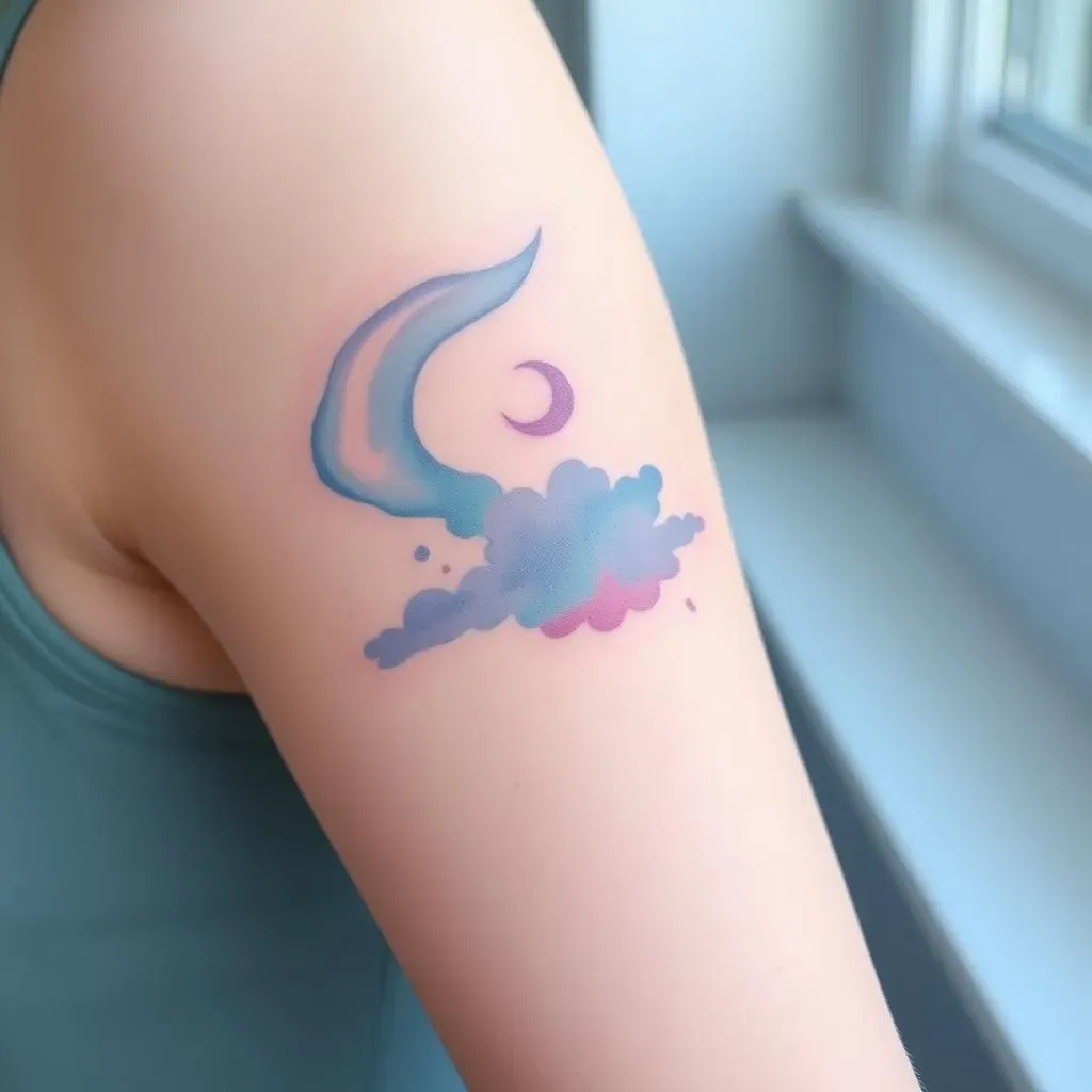 Stunning Watercolor Sky Tattoos for Women