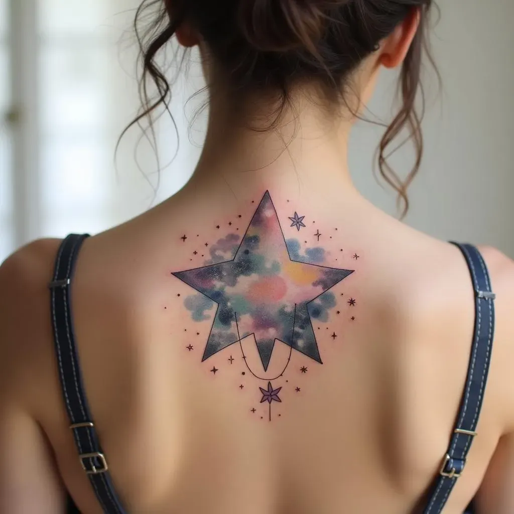 Amazing Watercolor Star Tattoos for Women