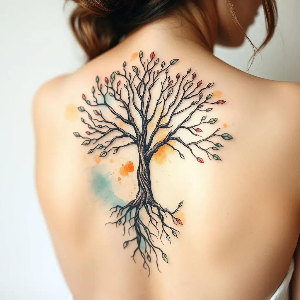 Amazing Watercolor Tree of Life Tattoos for Women