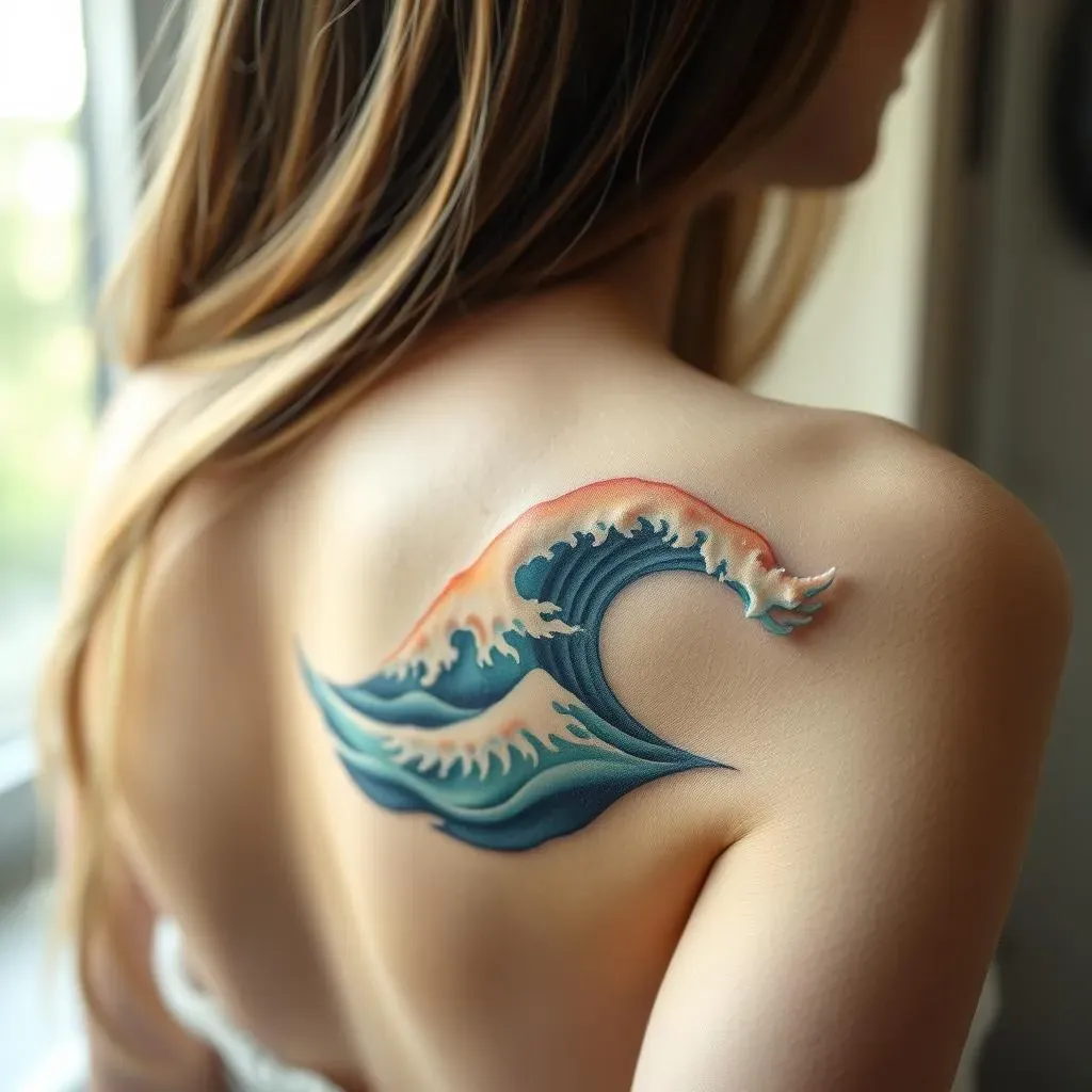 Ultimate Watercolor Wave Tattoos for Women